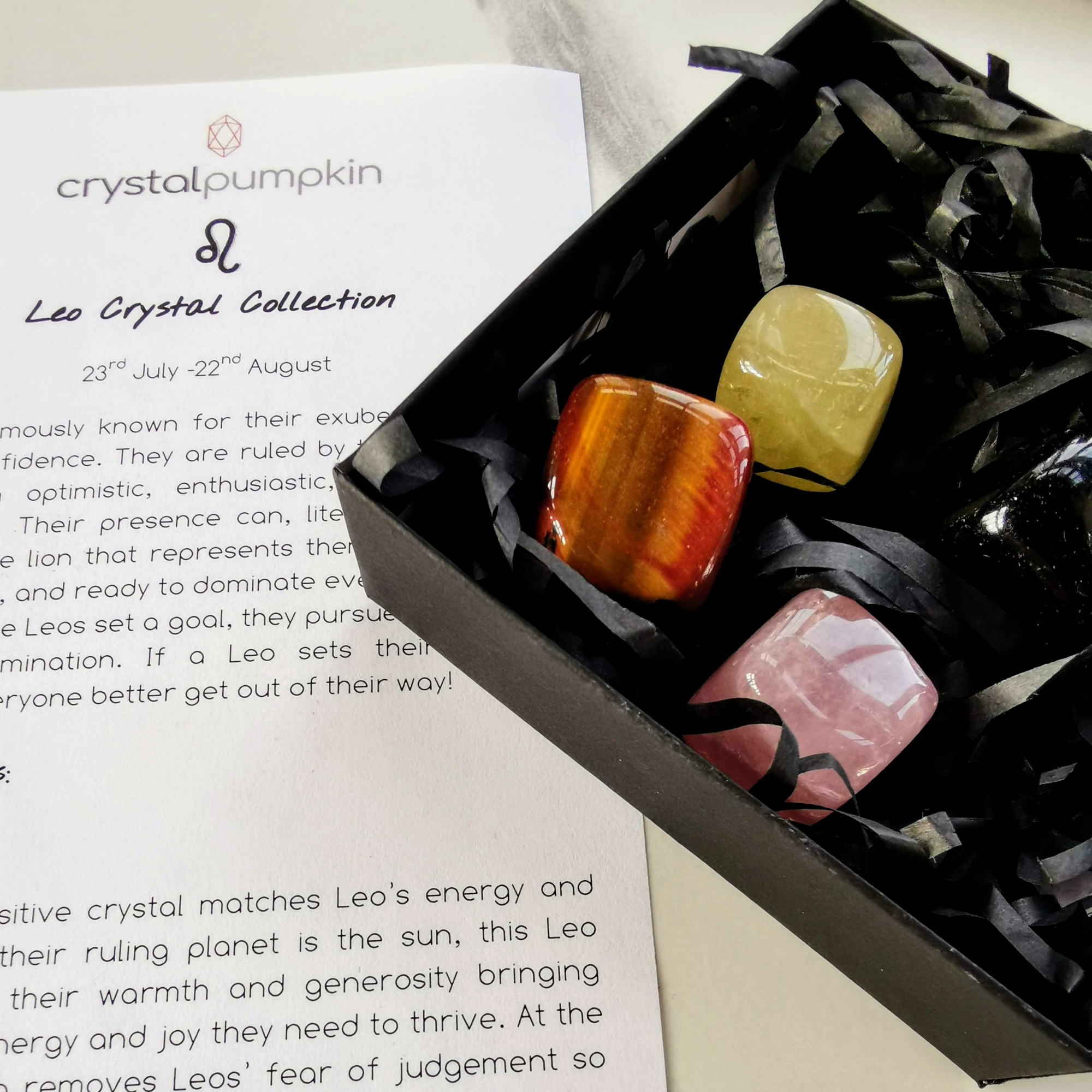 Leo Gemstone Crystal Set